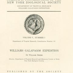 Williams Galapagos expedition