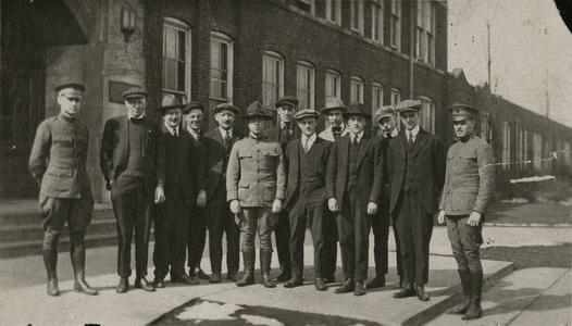 A commemoration photograph of a government inspection of Jeffery Quads