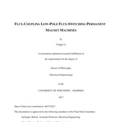 FLUX-COUPLING LOW-POLE FLUX-SWITCHING PERMANENT MAGNET MACHINES
