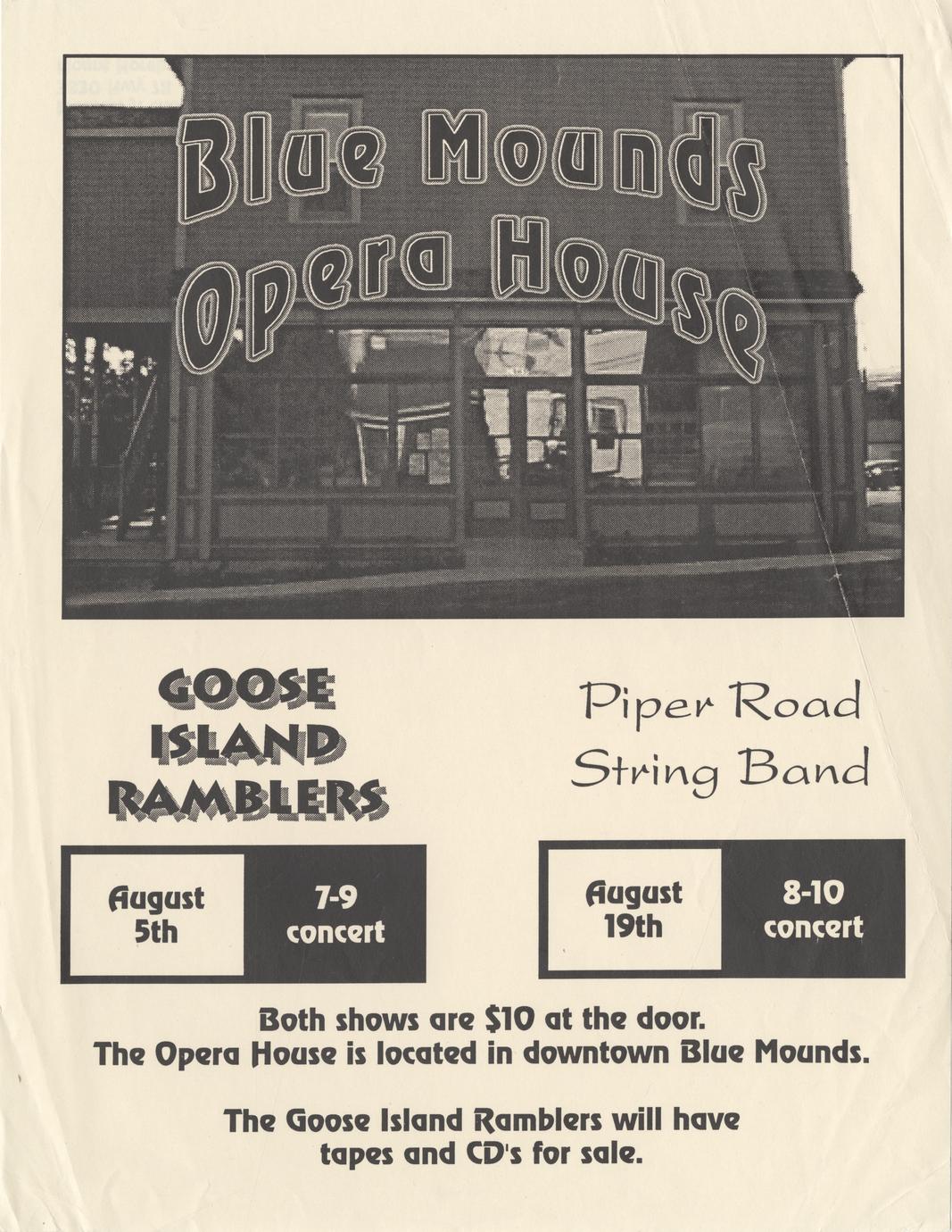 Goose Island Ramblers concert poster