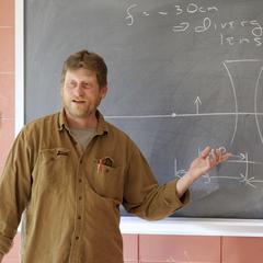 Marty Lee teaching physics, University of Wisconsin--Marshfield/Wood County, 2012