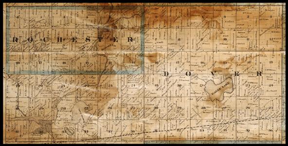 [Detail of map of Racine & Kenosha counties, Wisconsin. 1873]