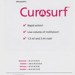 Curosurf advertisement