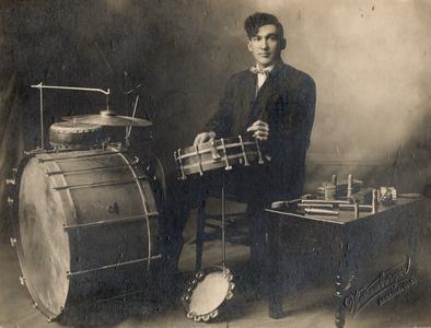 Howard Bruce with drum set