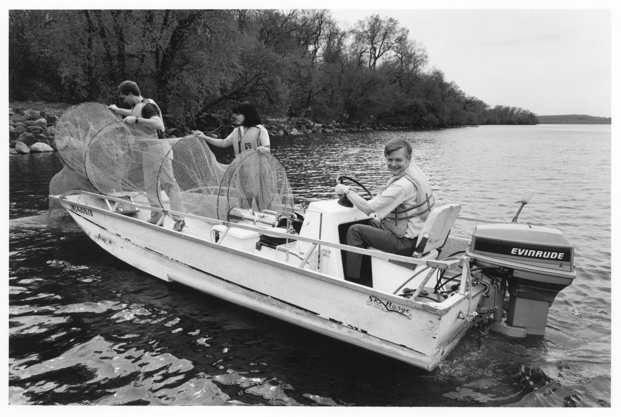 Setting fyke nets on Lake Mendota - UWDC - UW-Madison Libraries