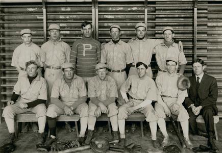 1911 Platteville Normal School baseball team with coach