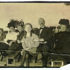 Helen Louise Allen and family on a ship.