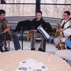 Music professor Dan Ackley performing with students