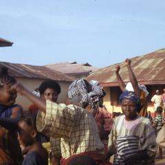 Women dancing at the yam festival