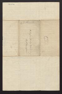 Letter from Abm. P. Sherrill to Major Felix Dominy, 1834