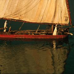 Close-Up View of Felucca (Sailing Boat) on Nile River