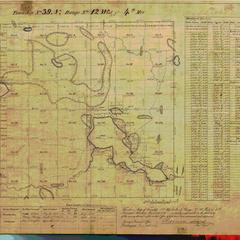 [Public Land Survey System map: Wisconsin Township 39 North, Range 12 West]