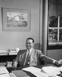 Conrad A. Elvehjem at his desk