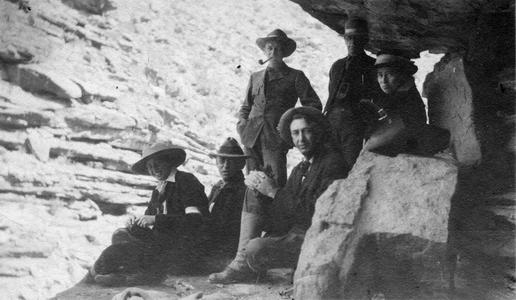 Aldo Leopold with a group in southwestern cave