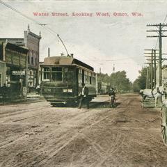 Water Street, looking west, Omro, Wisconsin
