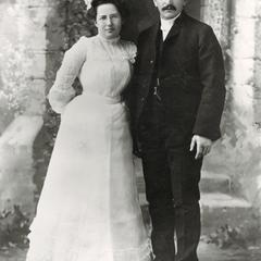 Mr. and Mrs. Frank Foster's wedding photo, 1901. Union Grove, Wisconsin