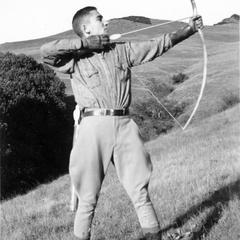 Starker Leopold with bow and arrow