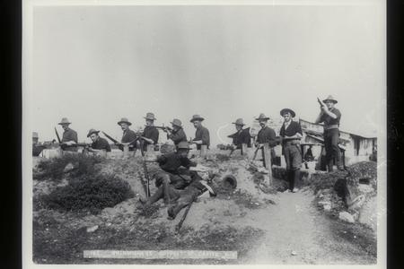 U.S. soldiers man outpost, Cavite, 1899