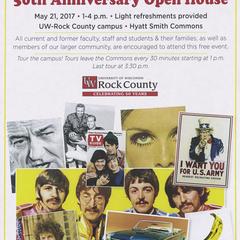 UW-Rock County 50th anniversary open house poster