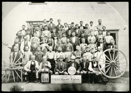Bain Wagon Company wheel shop employees