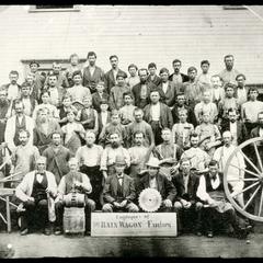 Bain Wagon Company wheel shop employees