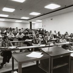 Sociology professor James Phillips lecturing a class