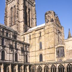 Durham Cathedral cloister, south transept, nave and central tower