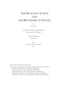 The Reach of Action and the Boundary of Ought
