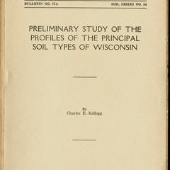 Preliminary study of the profiles of the principal soil types of Wisconsin