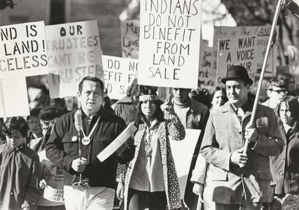 Native Americans and allies protest land sale