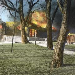 Mess hall fire at the CCC camp