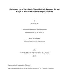Optimizing Use of Rare Earth Materials While Reducing Torque Ripple in Interior Permanent Magnet Machines