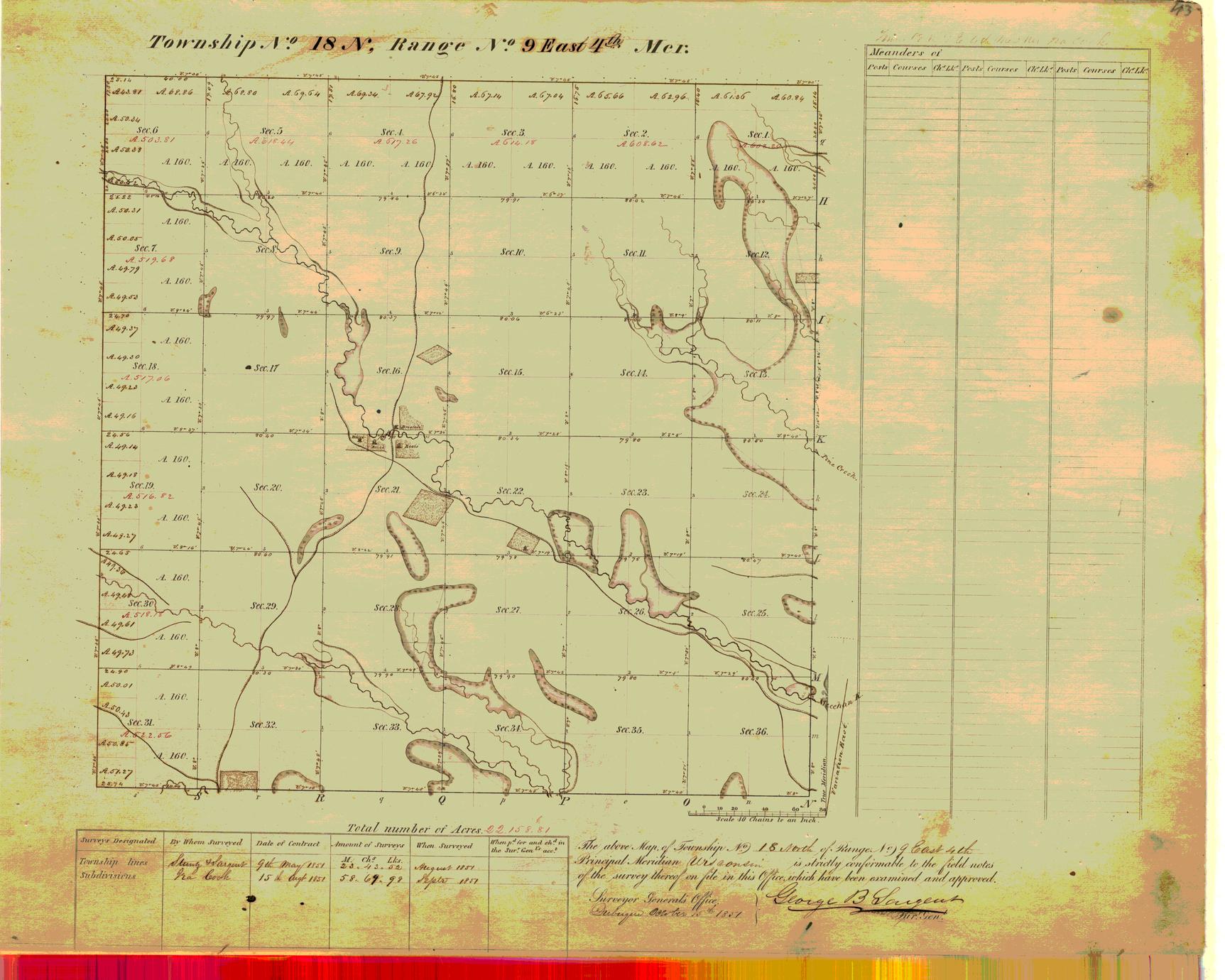 [Public Land Survey System map: Wisconsin Township 18 North, Range 09 East]