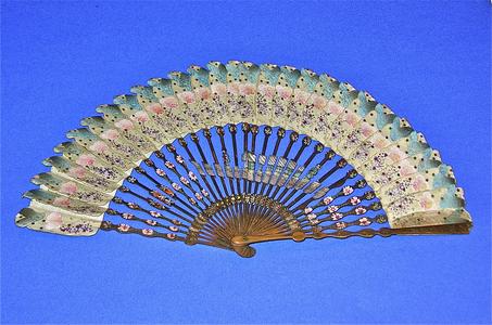 Fan with Japanese nature scene