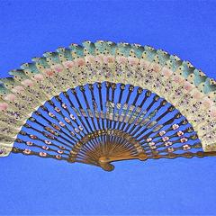 Fan with Japanese nature scene
