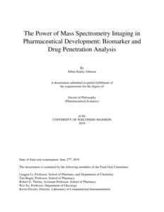 The Power of Mass Spectrometry Imaging in Pharmaceutical Development: Biomarker and Drug Penetration Analysis