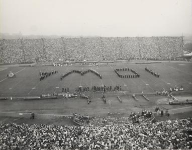 Band spelling out "Iowa"