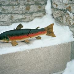 Carved wood fish