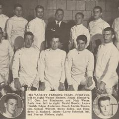 1963 fencing team