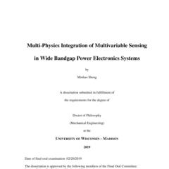 Multi-Physics Integration of Multivariable Sensing in Wide Bandgap Power Electronics Systems