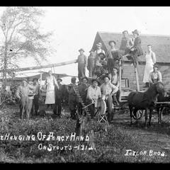 Hanging of Percy Hand on Stout's- 1912.