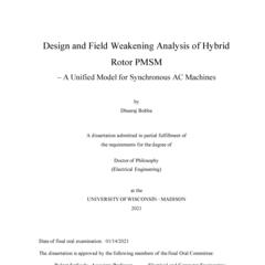 Design and Field Weakening Analysis of Hybrid Rotor PMSM – A Unified Model for Synchronous AC Machines