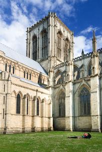 York Cathedral exterior north transept from the east