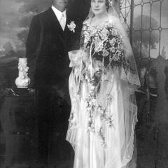 Wedding Portrait Amandus Olsen and Cora Jacobson, 1938-1940