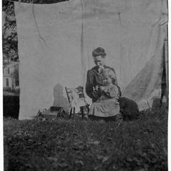 Helen Louise Allen with her mother