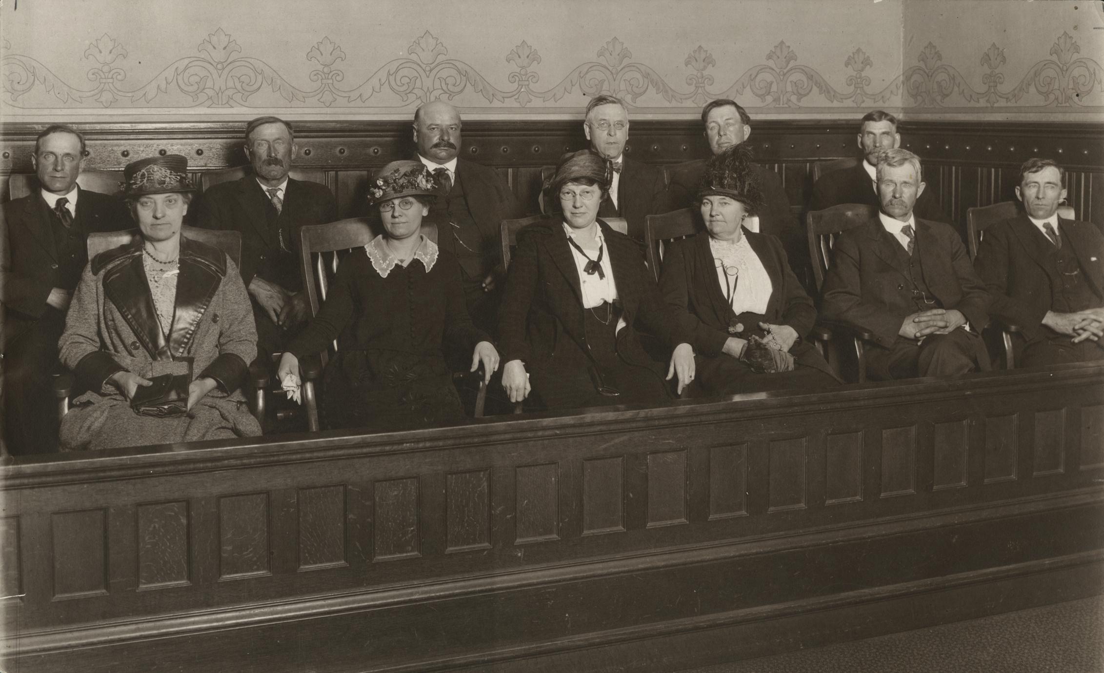 ‎Waukesha County Courthouse, jury box UWDC UWMadison Libraries