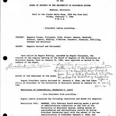 Kenneth Alan Shaw (1985-1991) : Minutes of the University of Wisconsin System Board of Regents