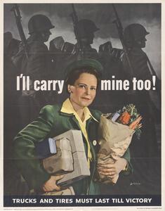 'I'll carry mine too!' war support poster