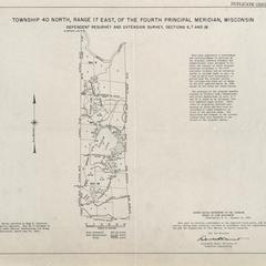 [Public Land Survey System map: Wisconsin Township 40 North, Range 17 East]
