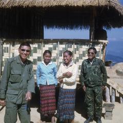 Hmong soldier with ethnic Pong (Phong) women